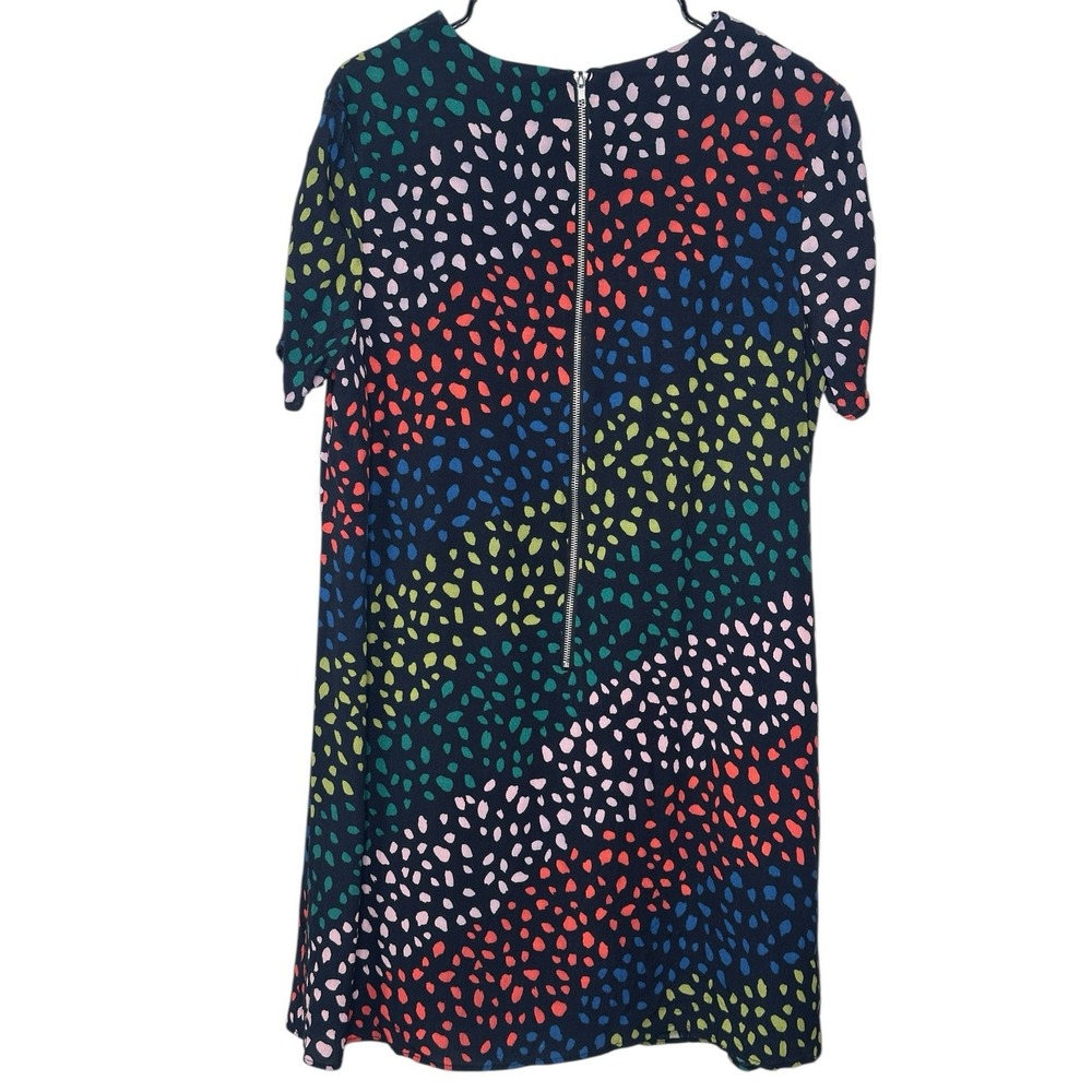 Sugarhill Brighton Black Rainbow Multicolor Shift Dress Career Casual Spring 12 - Picture 2 of 7